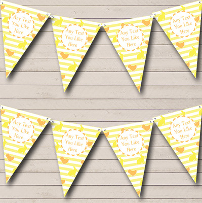 Gelb Orange Ostern Küken Hase Personalisiert Ostern Party Wimpel Banner
