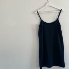 Everlane Black Mini Slip Dress