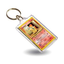 Pokemon Cyndaquil TCG Card Inspired Keyring / Key Chain Classic Style