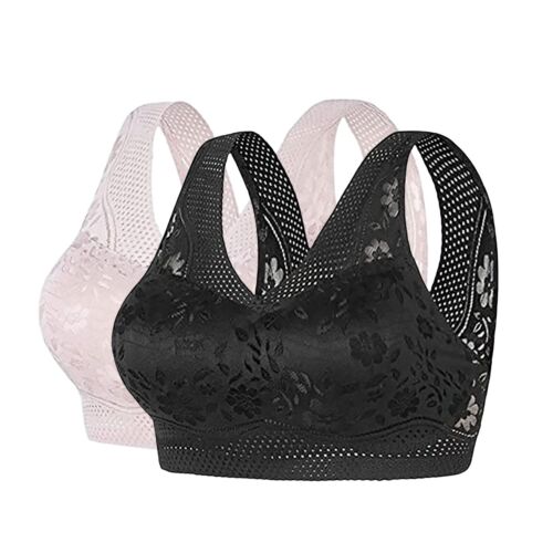 2-PACK High Support Bras For Women Adjustable Strap Full Coverage Push Up Bras - Picture 43 of 87
