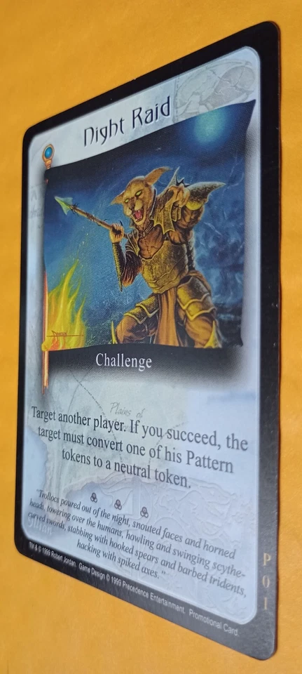 Wheel of Time CCG Night Raid Callenge 1999 promoción P01 nunca jugada promocional MT Foto 3 de 4