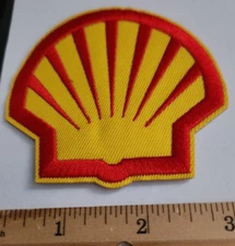Shell Oil Logo Embroidered  Sew/Iron On Patch