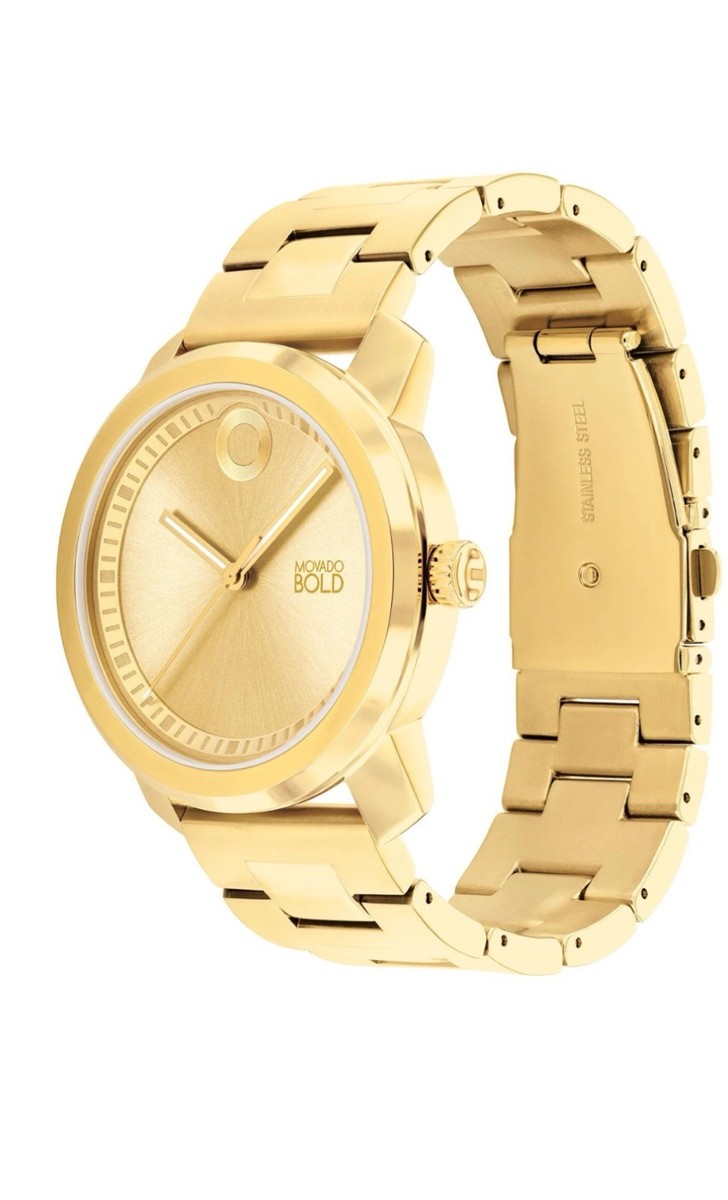 Brand New Movado Bold Trend Men's Yellow Gold PVD 43mm Bracelet