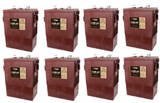 8 PACK Trojan L16E-AC 6 Volt Deep Cycle Battery 370Ah Solar RV Forklift Marine