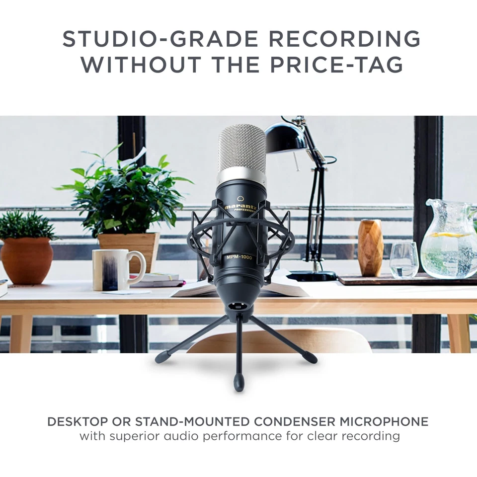 MPM-1000 - Studio Recording XLR Condenser Microphone with Desktop Stand and C... - Image 2 of 4