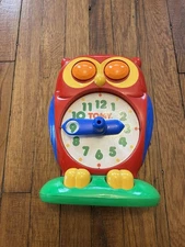 Vintage 90’s TOMY Owl Teaching Clock Learning Time Educational Toy