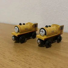 Ben And Bill Thomas The Train Wooden Railway Tank Engine Twins  Vtg Yellow VGUC