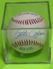 PETE ROSE SIGNED INSCRIBED HIT KING 4256 AUTOGRAPHED BASEBALL REDS PHILLIES COA