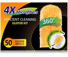 Duster Refills 50 Counts, 360  Heavy Duty Multi Surface Duster Refills for