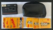 Vintage Ansco Disc 330 Camera Bundle Hermar Case 2x Expired Kodak VR Film
