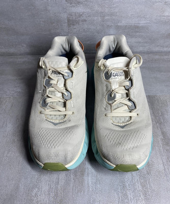 Hoka One One Elevon 2 Shoes Womens Size 8.5 White Blue Athletic Running Sneaker