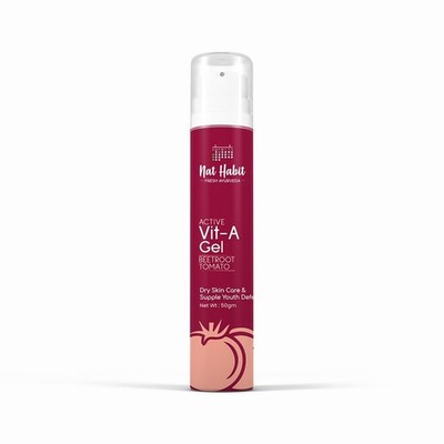 Nat Habit Active Face Gel, Beetroot Tomato Vit-A For Dry Skin Care 50gm