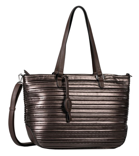 Gabor Nicola Zip Shopper L Shopper Tasche Metallic Brown Dunkelbraun Neu-image