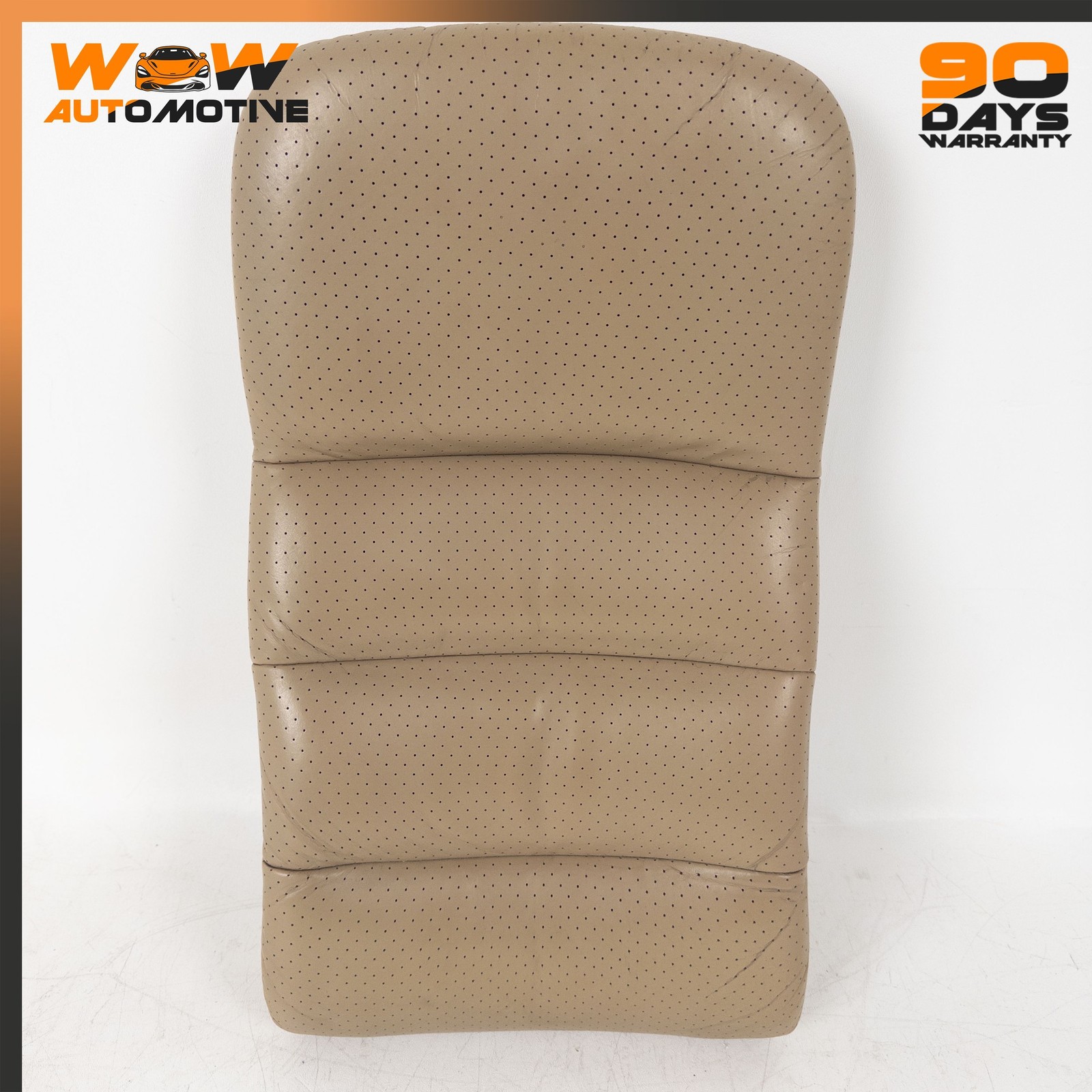 06-10 CHEVROLET CORVETTE C6 FRONT LEFT TOP UPPER SEAT CUSHION LEATHER BEIGE OEM