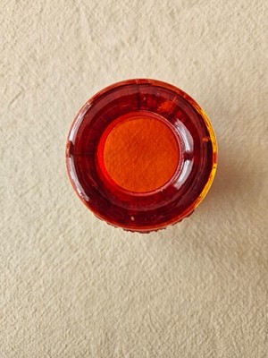 VTG LE Smith Amberina Red Orange Daisy Button Fairy Lamp Light