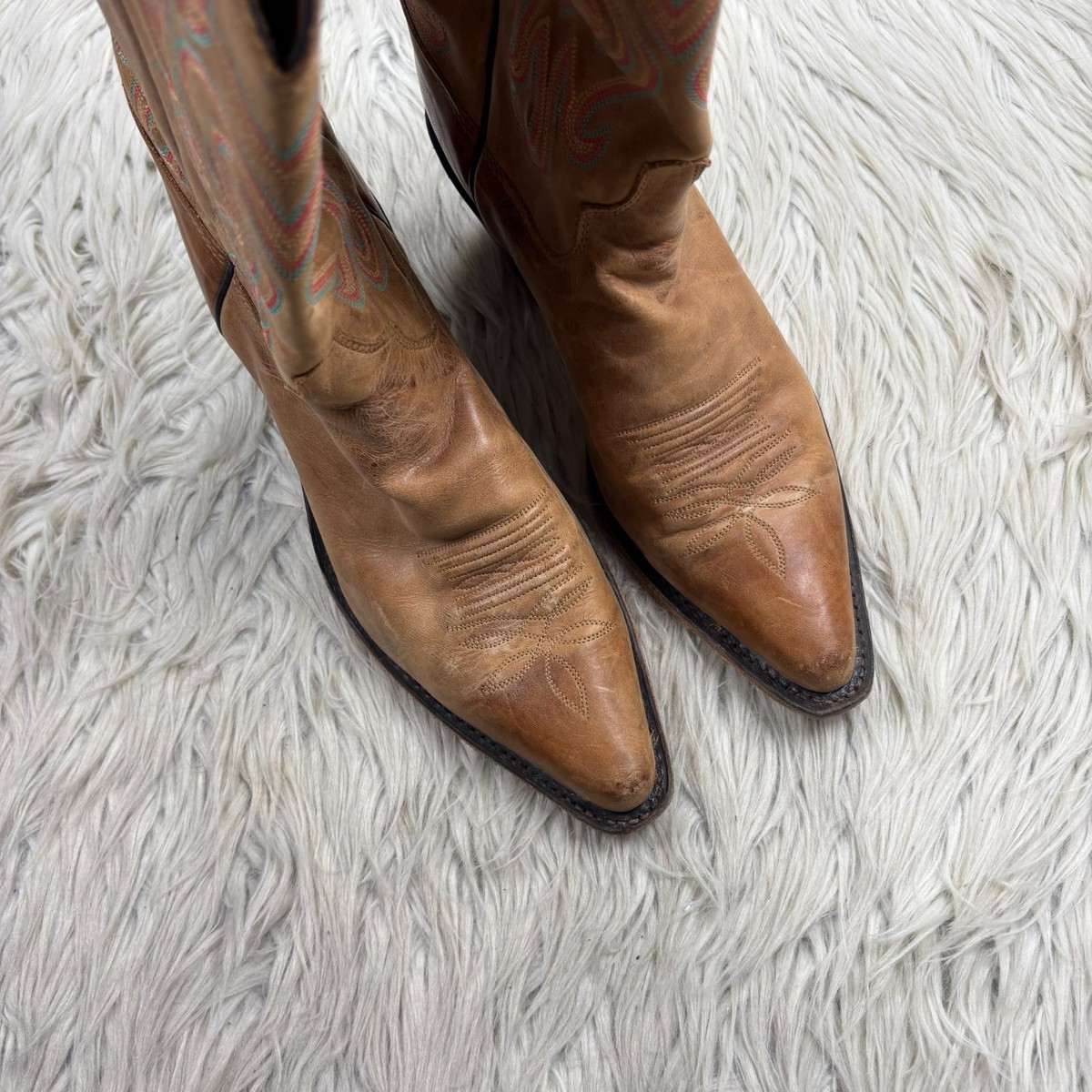 Bottes Justin Bent Rail - Cuir Marron, Bout Carré, Taille 12 EE - Western Homme