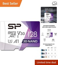 Silicon Power 128GB Micro SD Card U3 - 100MB/s High-Speed for Cameras Drones