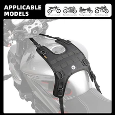 Rhinowalk Motorcycle Fuel Tank Bag Mounting Base Hanging Luggage Universal Black