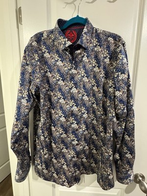 Au Noir Men's Long Sleeve Bloom Shirt XL