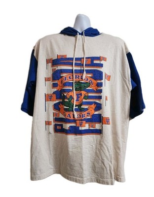 Vintage Florida Gators Spellout Hoodie Short Sleeve Shirt USA One Size Fits All