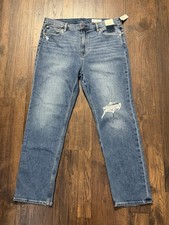 Gap NWT 90s Straight High Rise Jeans Women  s 33/16R 36x29 Casual Mom Jean