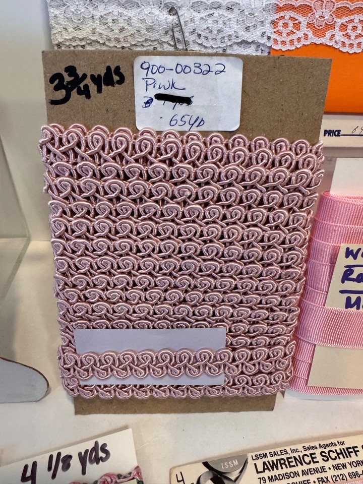 Huge Vintage Lot Floral Lace Trim, Jacquard, Ribbons, blue&pink sewing ...