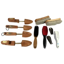 Nordstrom Cedar Shoe Keeper Trees LOT Rochester Split Toe Stretchers - Brushes