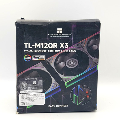 Thermalright TL-M12QR X3 120mm Reverse Airflow ARGB PWM Fan 3-Pack Easy Connect
