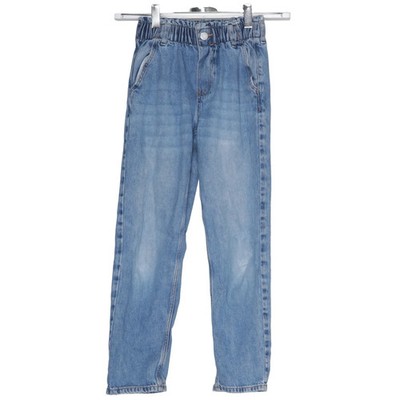 H&M, Jeans, Größe: 134, Blau, Baumwolle, Einfarbig, Denim, Mädchen #bpi