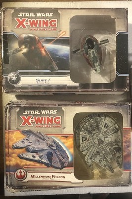 Star Wars X-Wing Miniaturen Millennium Falcon oder Slave-1 Wählen Sie Ihr Schiff
