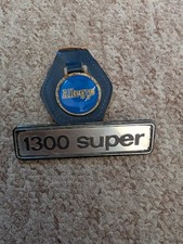Austin Allegro Keyfob & 1300 Super Badge Leather Torn On Fob .