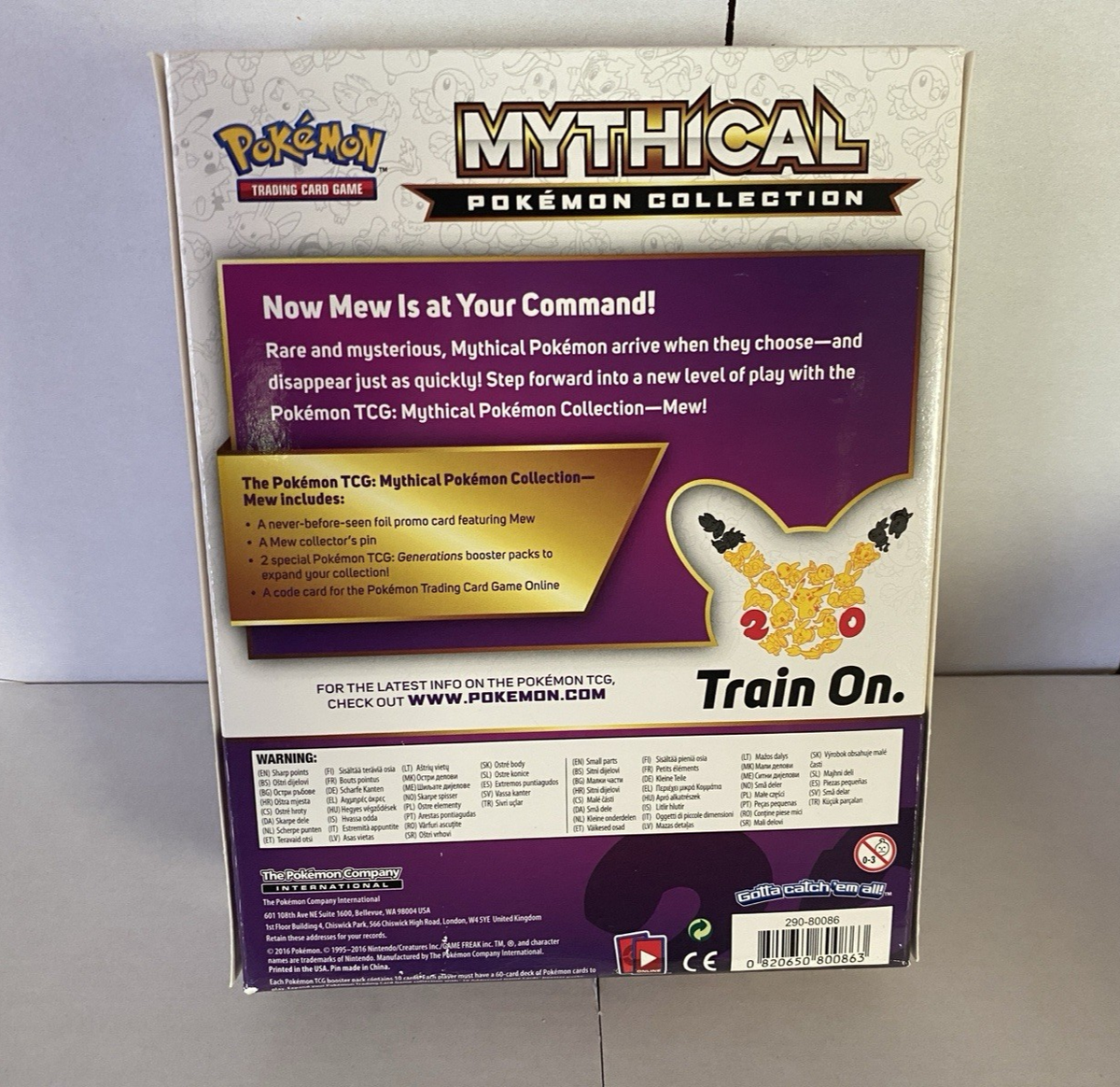 Pokemon TCG Mew Mythical Collection Box 20th Anniversary New