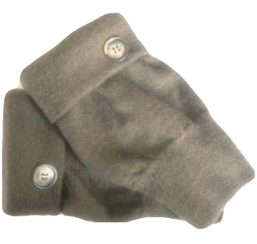 FINGERLESS GLOVES BROWN SMALL MEDIUM LARGE S M L MERINO WOOL ARM WARMERS CUFFS