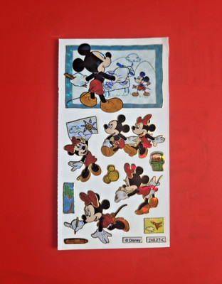 Sticker  Disney Vintage 90er,Original Bogen  Stickeralbum Aufkleber Gold Rand  