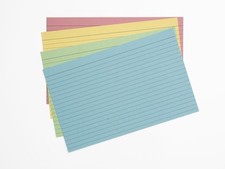 Premier Revision Index Flash Record Cards - Plain Ruled Colours - Packs of 100
