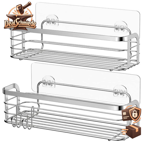 Duschkorb Edelstahl 2 Pack Ohne Bohren Duschablage Leicht Badezimmer ZubehöR-image
