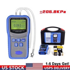 Digital Manometer Dual Port HVAC Gas Differential Pressure Gauge Data Storage