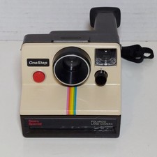 Polaroid One Step SX-70 Land Camera Sears Special Rainbow Stripe Vtg Made in USA