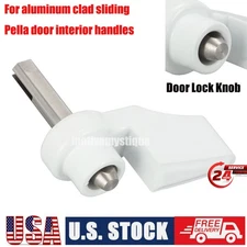 White Sliding Door Thumb Turn Door Lock Knob For Pella Door Interior Handles