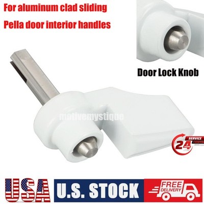 Sliding Door White Thumb Turn Door for Pella Interior Handle Lock Knob Interior