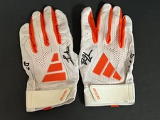 Drew Gilbert Mets Auto Signed 2024 Game Used Batting Gloves Beckett Hologram --