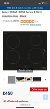 Image of Bosch PUE611BB5B Series 4 60cm Induction Hob - Black BRAND NEW