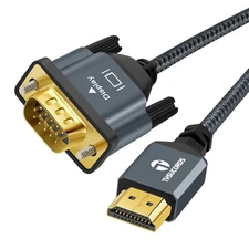 HDMI to VGA Cable 15FT,Gold Plated Braided HDMI to VGA Cable (Male to Male) C...