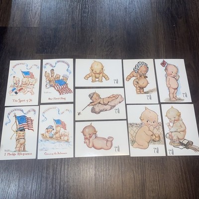 Vintage Kewpie Postcards Lot - Rose O Neill Bicentennial Kewpie Doll Ephemera 