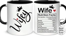 Hyturtle Wife Coffee Mug 11oz Gift For Women - Nutrition Cup 11oz, 