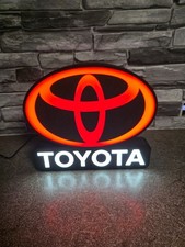 Large Size Toyota Led Sign Illuminated Wall Signman Cave Garage Bike