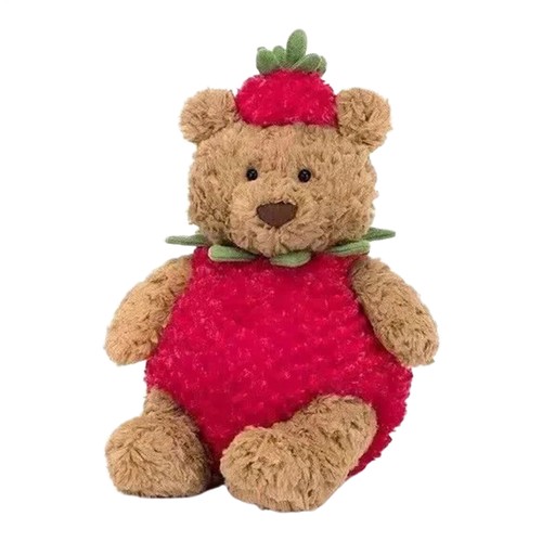 New Jelly cat Bartholomew Bear Strawberry Doll Toy Soft Cuddly Toy - Picture 3 of 11