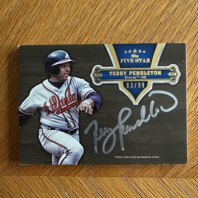 2012 Topps Five Star Silver Signatures Terry Pendleton FSSI-TP 63/99 Auto