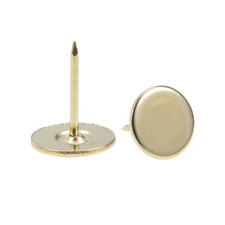 Upholstery Nails Tacks 16mmx20mm Flat Head Furniture Nails Gold Tone 20 Pcs