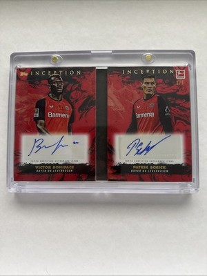 Topps Inception Bundesliga Dual Auto Booklet Boniface Schick /5 Leverkusen
